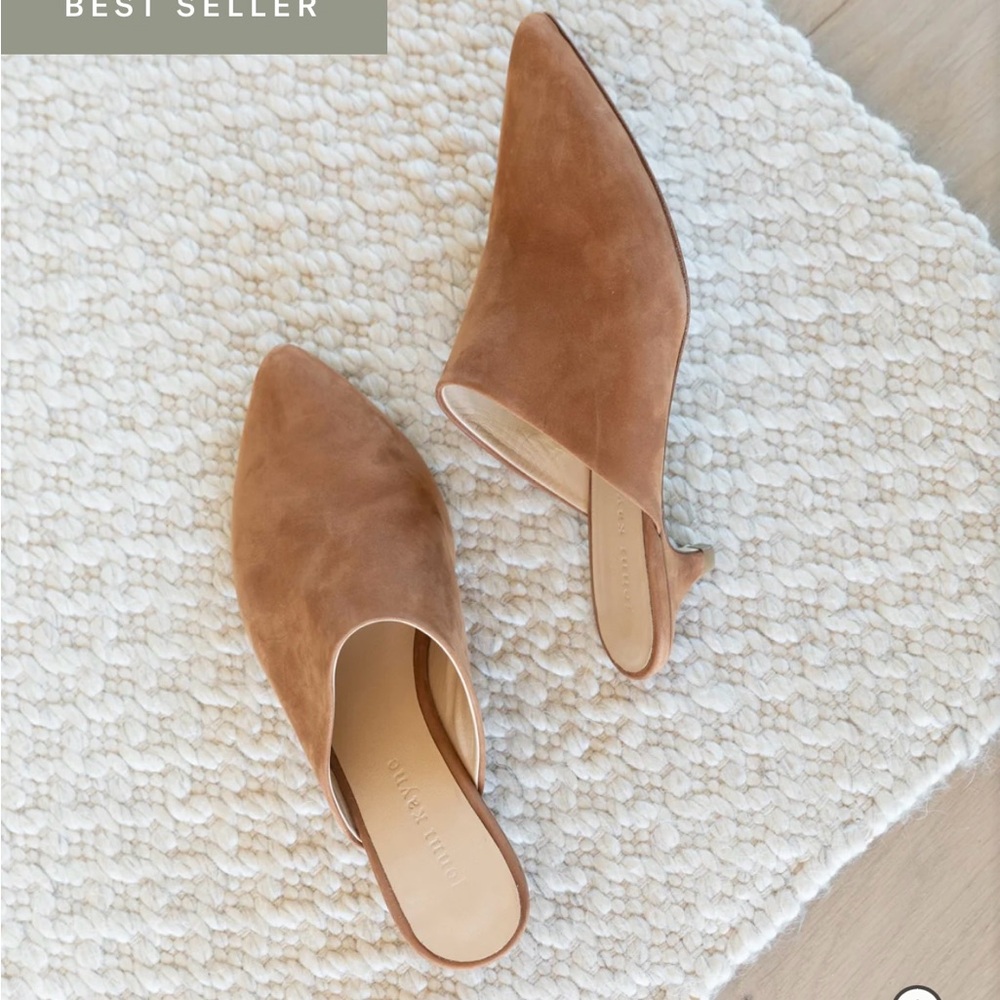 Jenni Kayne Oiled Leather Kitten Heel Mule